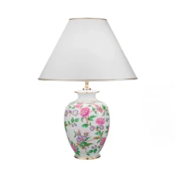 Kolarz Giardino Flora lámpara de mesa, altura 55 cm, blanco/color