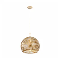 Kolarz Lámpara colgante Luna, Ø 40 cm, color crema, cristal