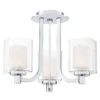 Kolt IP44 plafón con doble pantalla de cristal