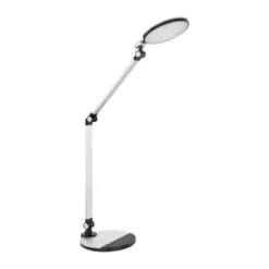 Konsti lámpara de mesa LED, altura 90 cm, negro/plateado, CCT