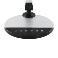 Konsti lámpara de mesa LED, altura 90 cm, negro/plateado, CCT