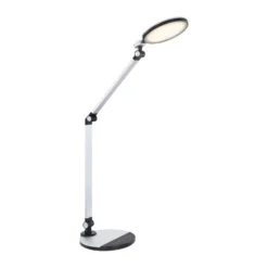 Konsti lámpara de mesa LED, altura 90 cm, negro/plateado, CCT