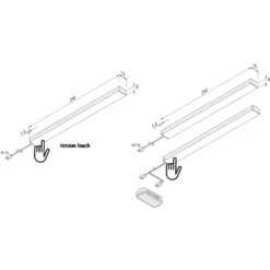 LED bajo mueble Add-On Mini touchdim 3 ud 4.000K