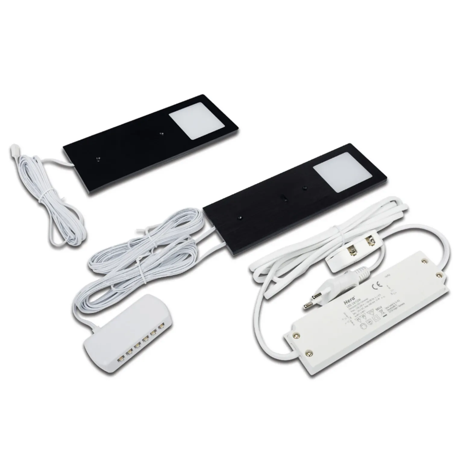 LED bajo mueble Eco-Pad F set x 2 3.000K negro