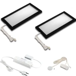 LED bajo mueble Sky dimmer 2 ud 3.000K negro
