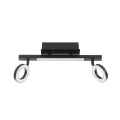 LED downlight Cardillio 2 negro con dos Ring