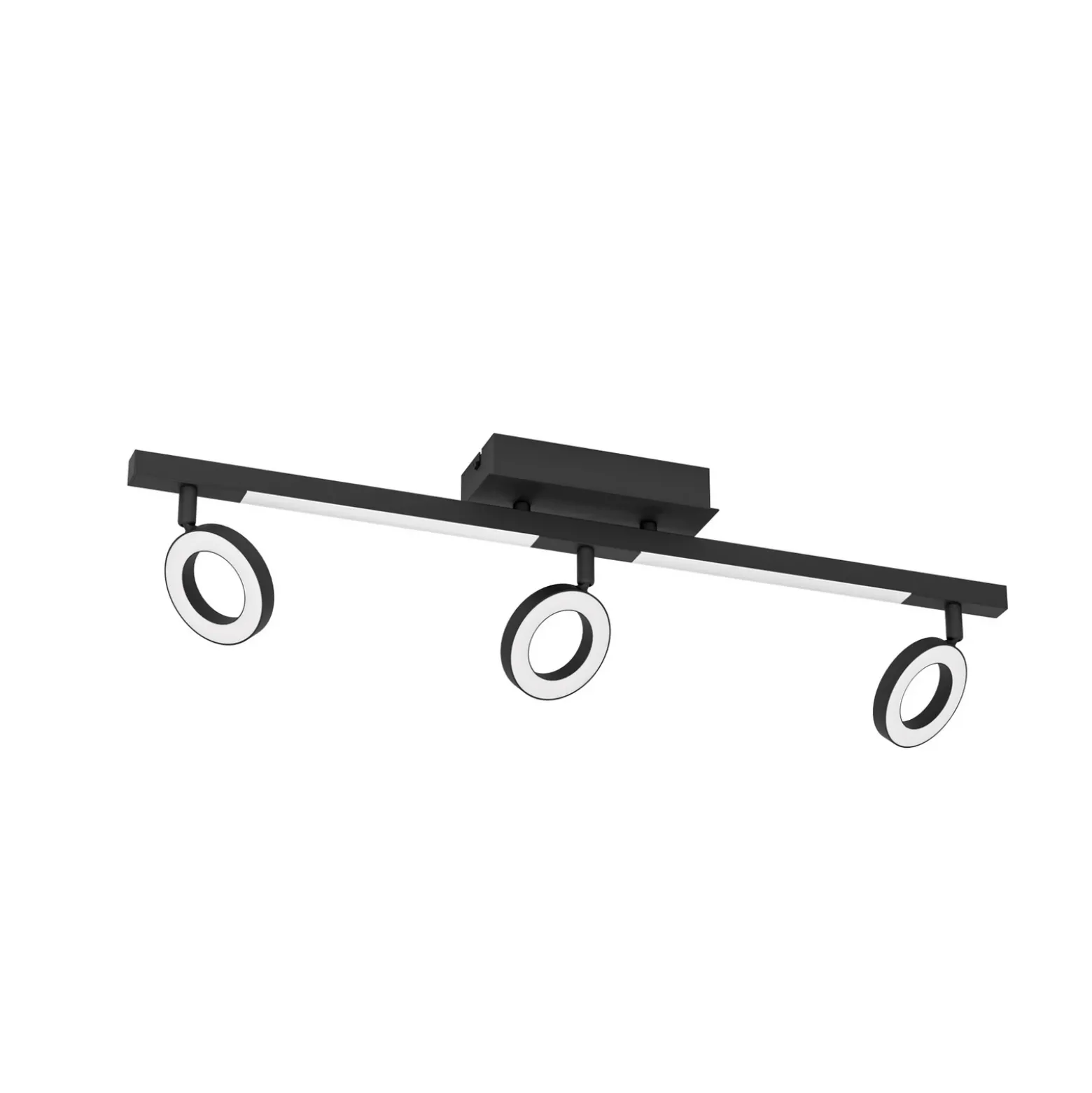 LED downlight Cardillio 2 negro con tres Ring