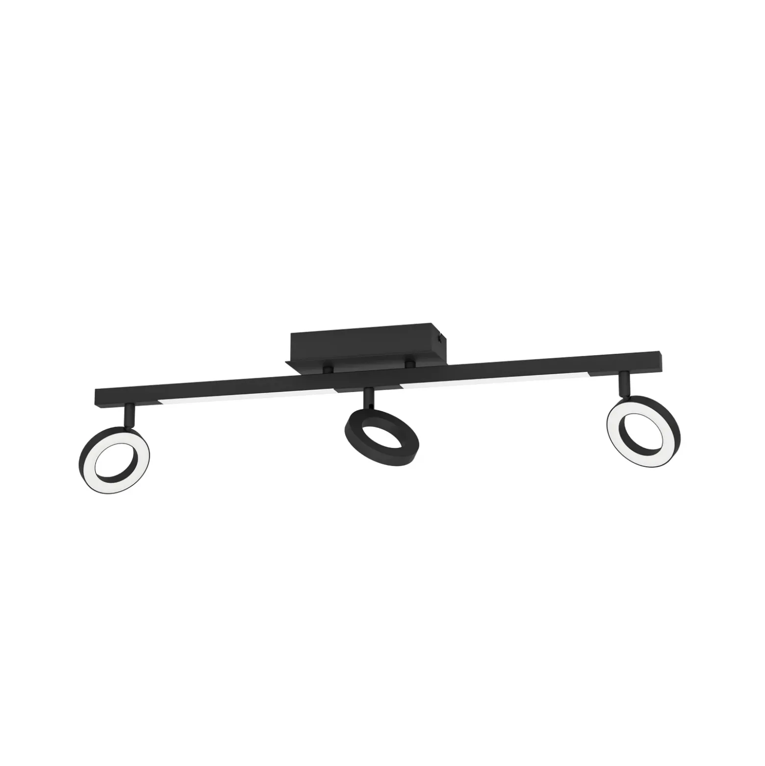 LED downlight Cardillio 2 negro con tres Ring