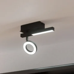 LED downlight Cardillio 2 negro con un Ring