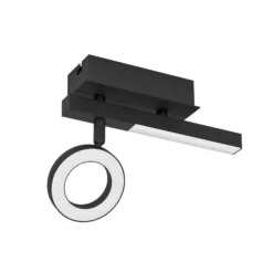 LED downlight Cardillio 2 negro con un Ring
