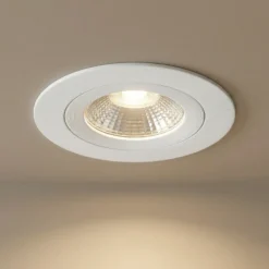 LED empotrable en el techo Diled, Ø 8,5 cm, 10 W, 3.000 K, blanco
