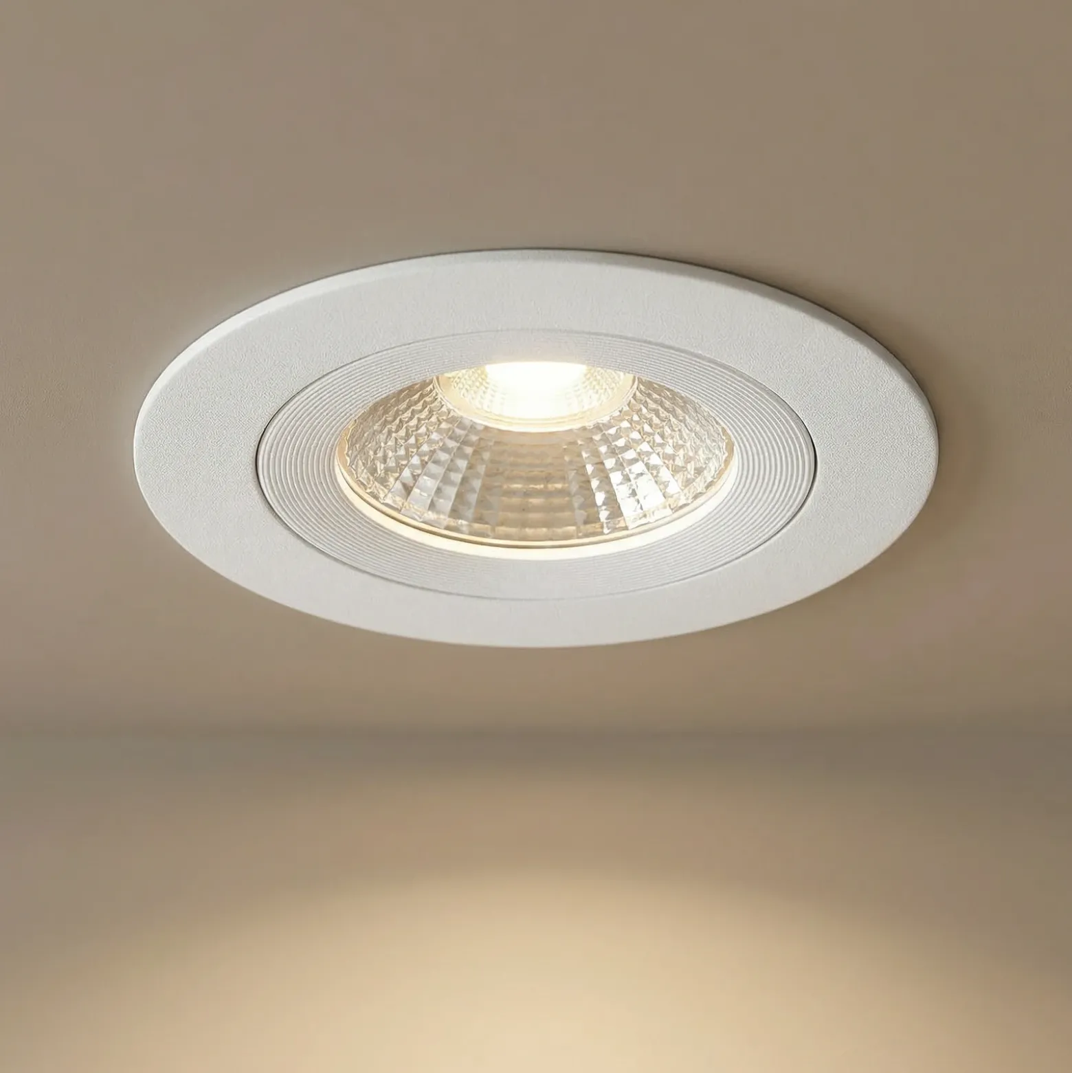 LED empotrable en el techo Diled, Ø 8,5 cm, 10 W, 3.000 K, blanco