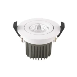 LED empotrable en el techo Diled, Ø 8,5 cm, 10 W, 3.000 K, blanco