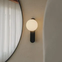 LEDS-C4 Aplique de pared LED Perlina, negro, acero