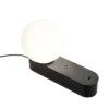LEDS-C4 Lámpara de mesa LED Perlina, negra, longitud 22,8 cm