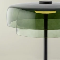 LEDS-C4 Lámpara de pie LED Niveles, 2 capas, verde, cristal, CCT