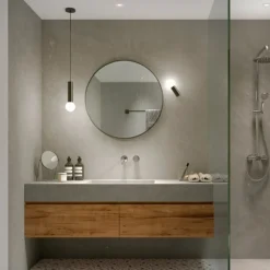 LEDS-C4 Mist aplique para baño 1 luz negro