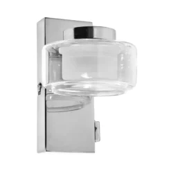 LEDVANCE Aplique de pared LED Orbis Flame, 1 luz, cromo, IP44