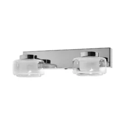 LEDVANCE Aplique de pared LED Orbis Flame, 2 luces, cromo, IP44