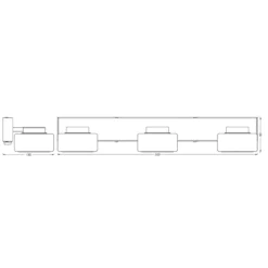 LEDVANCE Aplique de pared LED Orbis Flame, 3 luces, negro, IP44