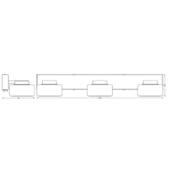 LEDVANCE Aplique de pared LED Orbis Flame, 3 luces, cromo, IP44