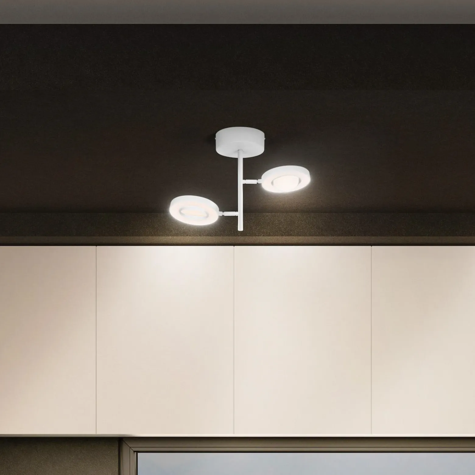 LEDVANCE LED downlight Saturn, 2 luces, CCT, alto, blanco