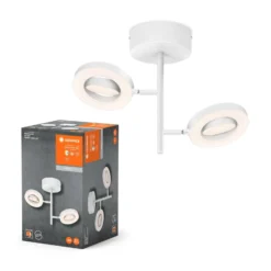 LEDVANCE LED downlight Saturn, 2 luces, CCT, alto, blanco