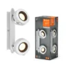 LEDVANCE LED downlight Venus, 3.000 K, 2 luces, blanco