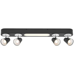 LEDVANCE Plafón LED Neptune, 4 focos, negro
