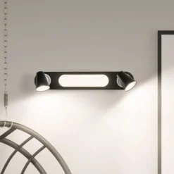 LEDVANCE Plafón LED Neptune, 2 focos, negro