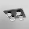LEDVANCE Plafón LED Orbis Flame, negro, 4 luces, IP44
