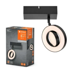 LEDVANCE Saturno CCT Foco de pared LED, interruptor, negro