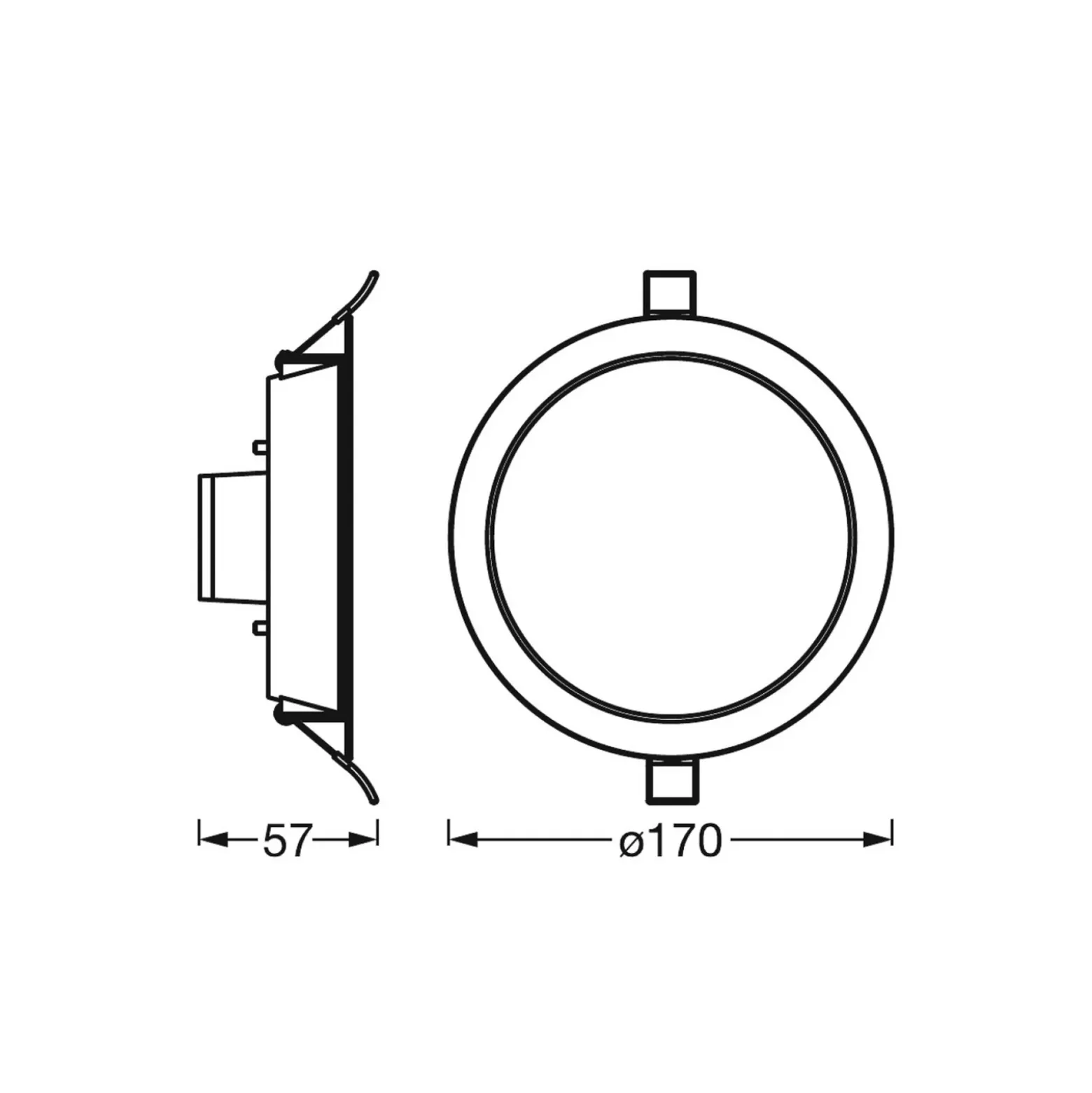 LEDVANCE SMART+ WiFi Foco empotrable LED, 110º