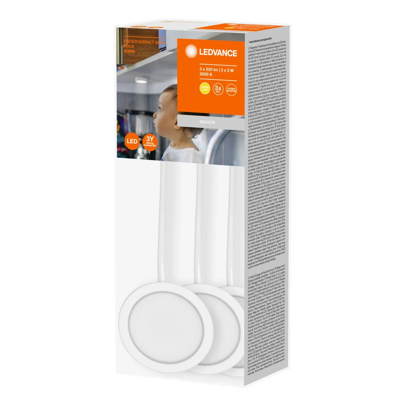LEDVANCE Undercabinet Puck mueble LED 3 ud blanco