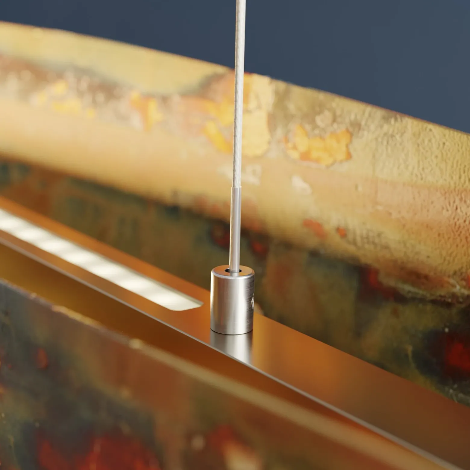 Lian Lámpara colgante LED con superficie oxidada