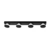 LIGHTME de espejo Aqua Hollywood 4 luces negro