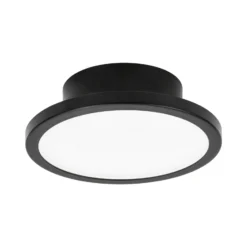 LightMe Plafón LED Aqua Ø 14,7cm negro