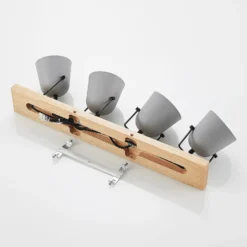 Lindby Adalin plafón, 4 luces, gris