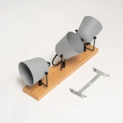 Lindby Adalin plafón, 3 luces, gris