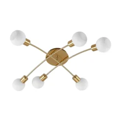 Lindby Agmar plafón, latón, 6 luces