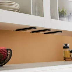 Lindby Amaryll Lámpara LED bajo mueble, set de 3, negro
