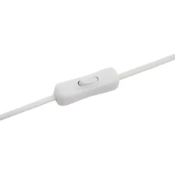 Lindby Andriana lámpara de mesa, amarillo/blanco, cristal, Ø 15 cm