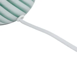 Lindby Andriana lámpara de mesa, verde/blanco, cristal, Ø 15 cm