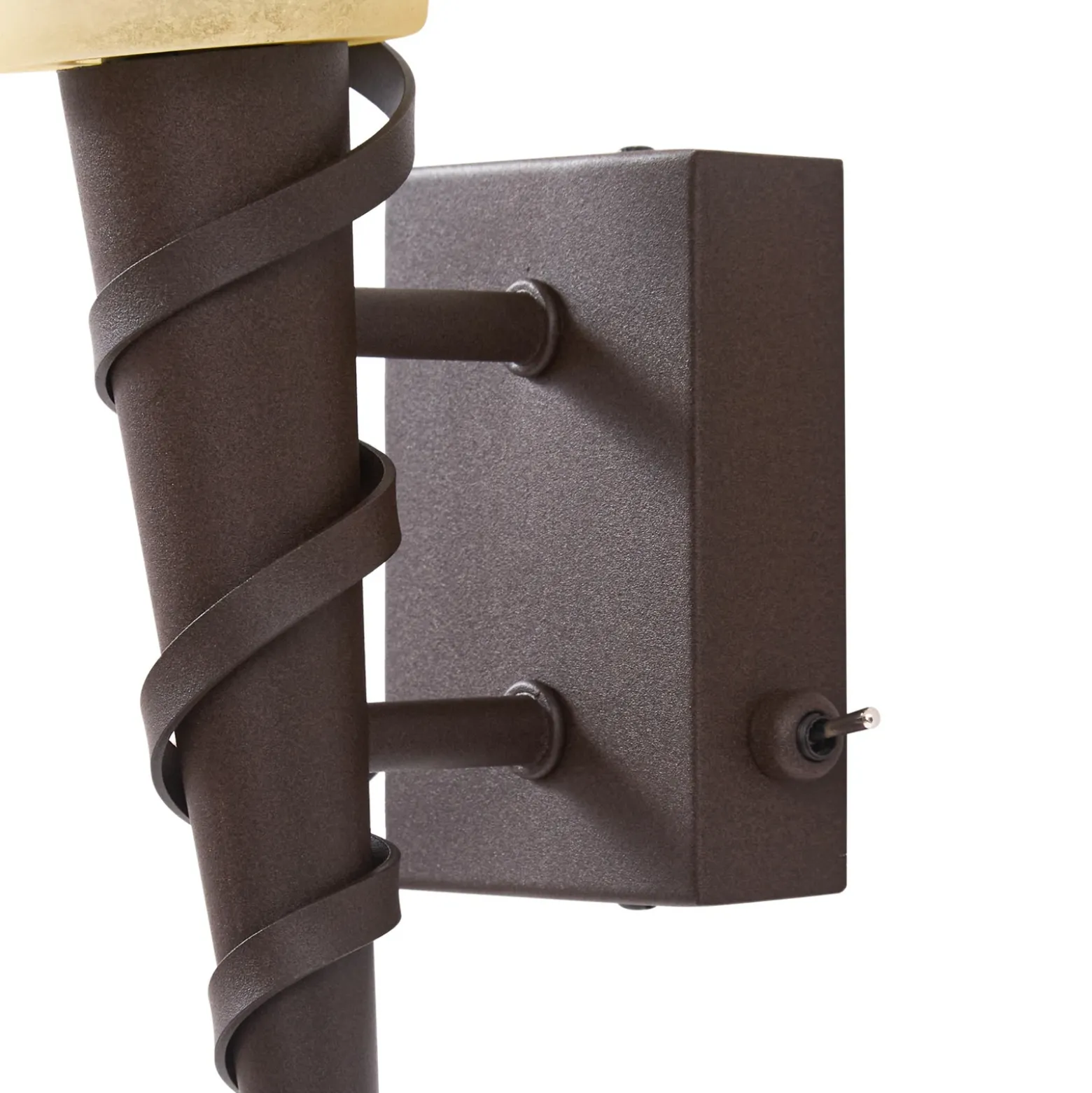 Lindby aplique de pared Anouk, altura 44 cm, cristal, metal, antorcha