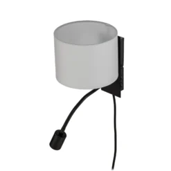Lindby aplique de pared Florens, negro, lámpara de lectura LED, 23,5 cm