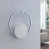 Lindby aplique de pared LED Anays, Ø 32 cm, cromo/claro, plástico