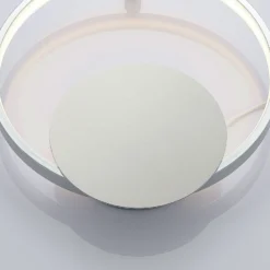 Lindby aplique de pared LED Anays, Ø 32 cm, cromo/claro, plástico