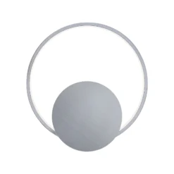 Lindby aplique de pared LED Anays, Ø 32 cm, cromo/claro, plástico