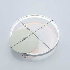 Lindby aplique de pared LED Anays, Ø 32 cm, cromo/claro, plástico