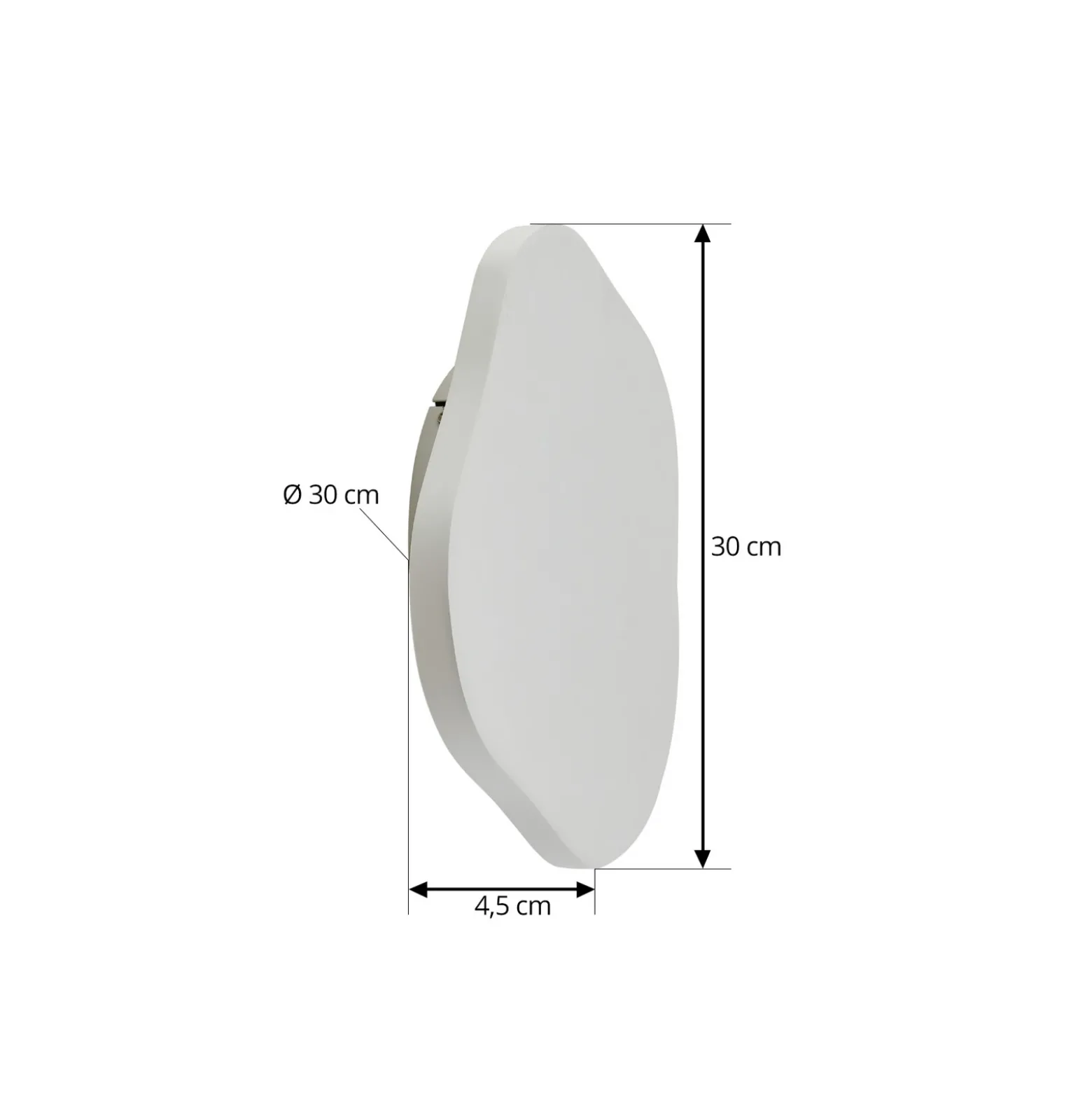 Lindby aplique de pared LED Nielson, blanco, yeso, 30 x 30 cm